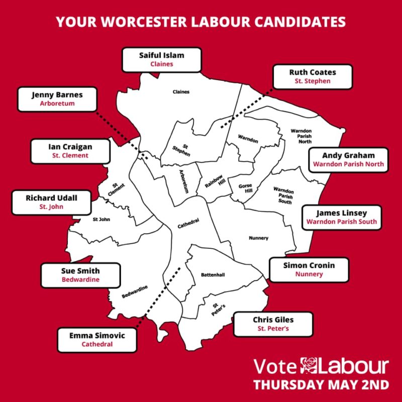 City Council Labour candidate map 2019