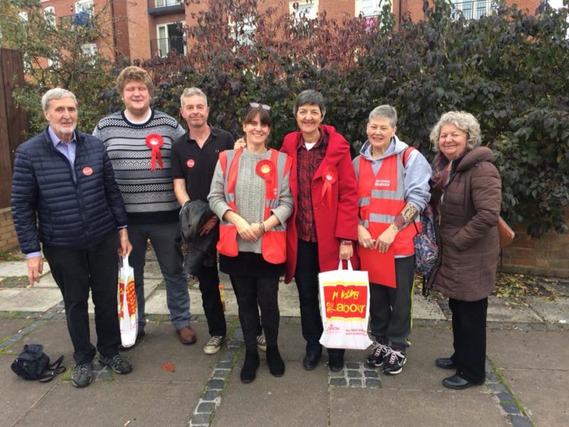 Labour canvassers in Cathedral ward