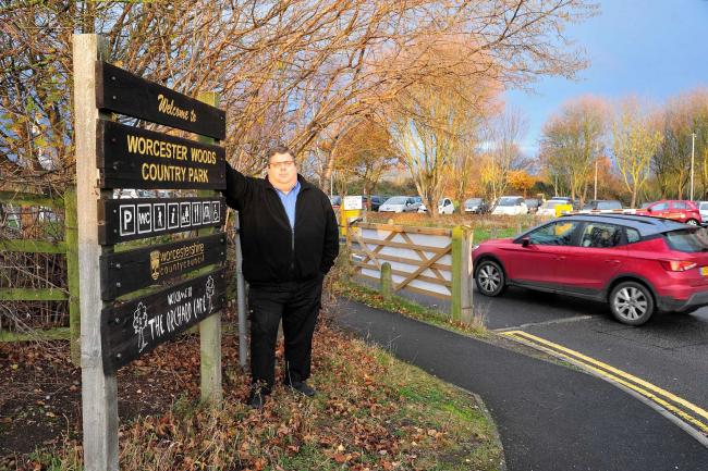 Labor Councillor Richard Udall urges Worcester citizens to fight car parking charges at Worcester Woods Country Park