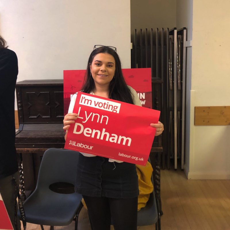 Young Labour member, Amy, ready to turn Worcester red!