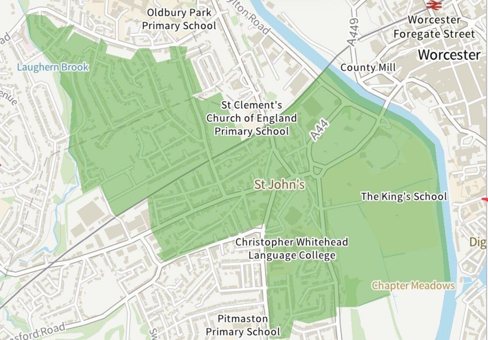 Mao of the boundaries of St John’s ward