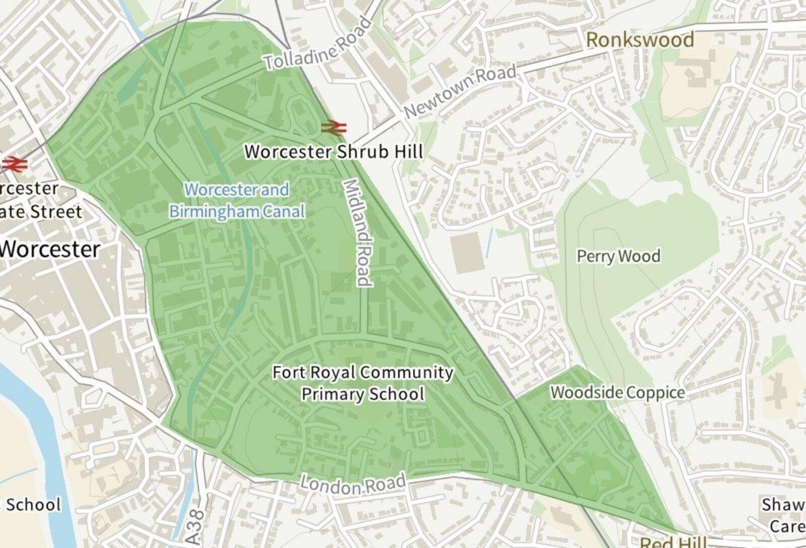 Map of Fort Royal Ward 