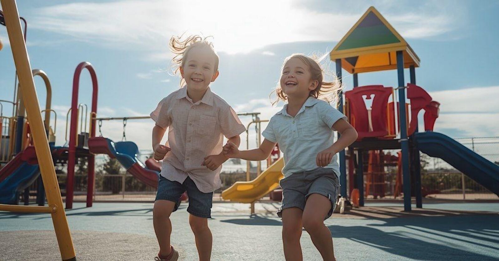 AI image of children in playground 